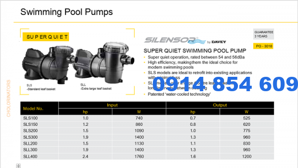 may bom super quiet swimming pool pump