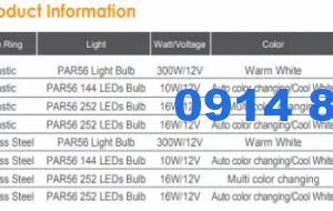 thong so ky thuat den ho boi emaux el np
