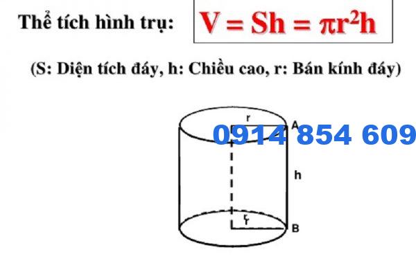 Công thức tính thể tích nước