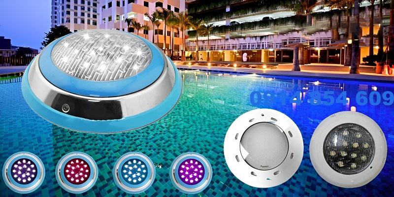 Bể bơi sử dụng đèn led tạo nên không gian ấn tượng