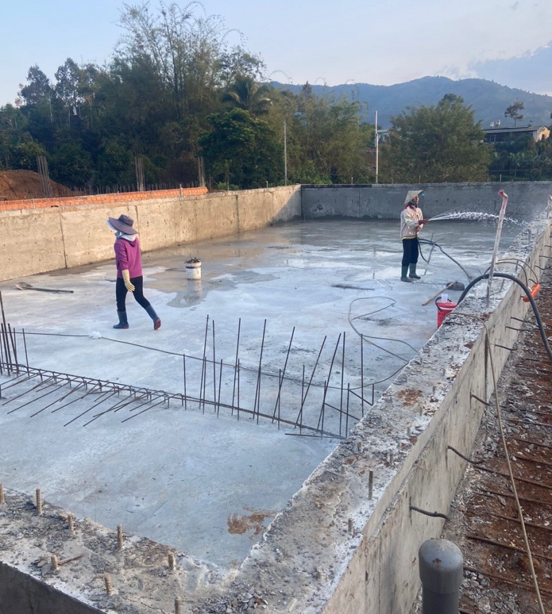 Báo gia xây dựng bể bơi gia đình tại Khương Thịnh Pool