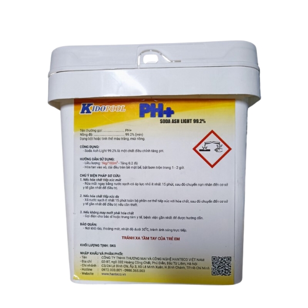 Hóa chất tăng pH bể bơi