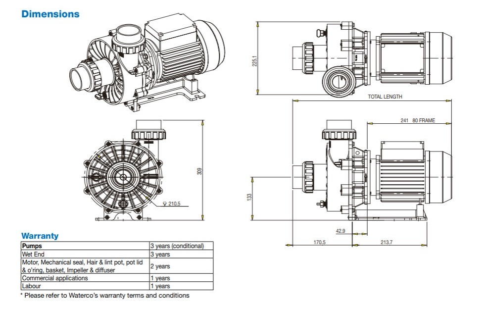 Máy bơm thủy lực Waterco TurboFlo