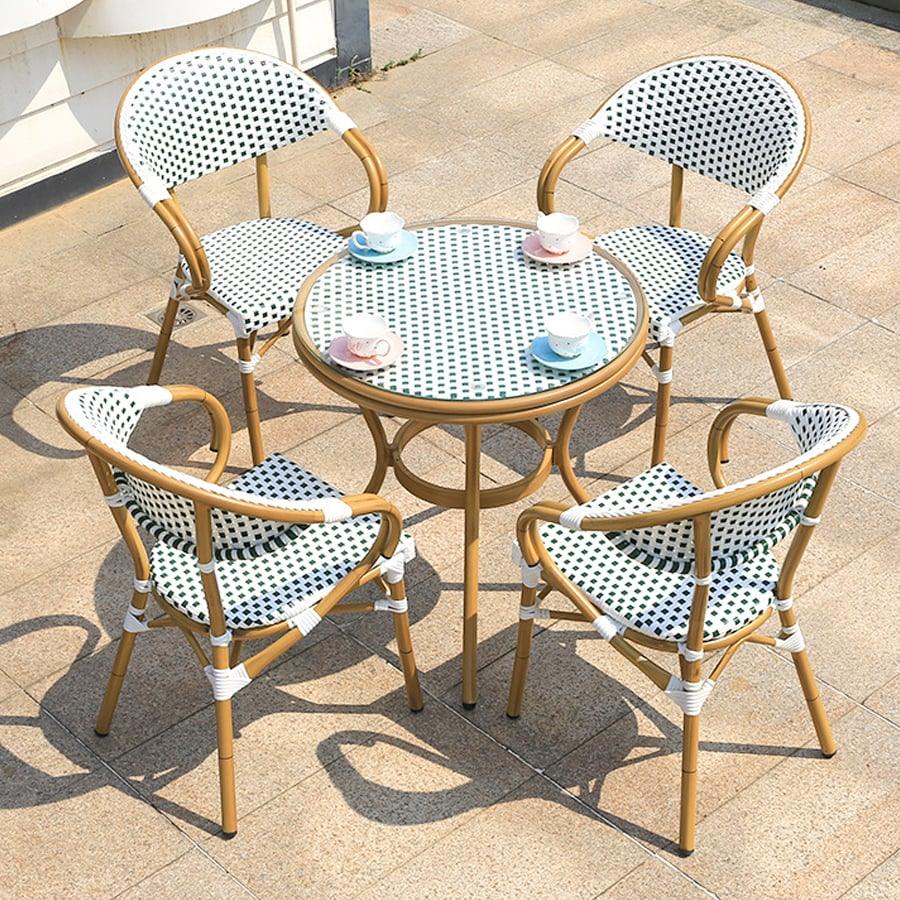 Bàn ghế nhựa giả mây MT2A223