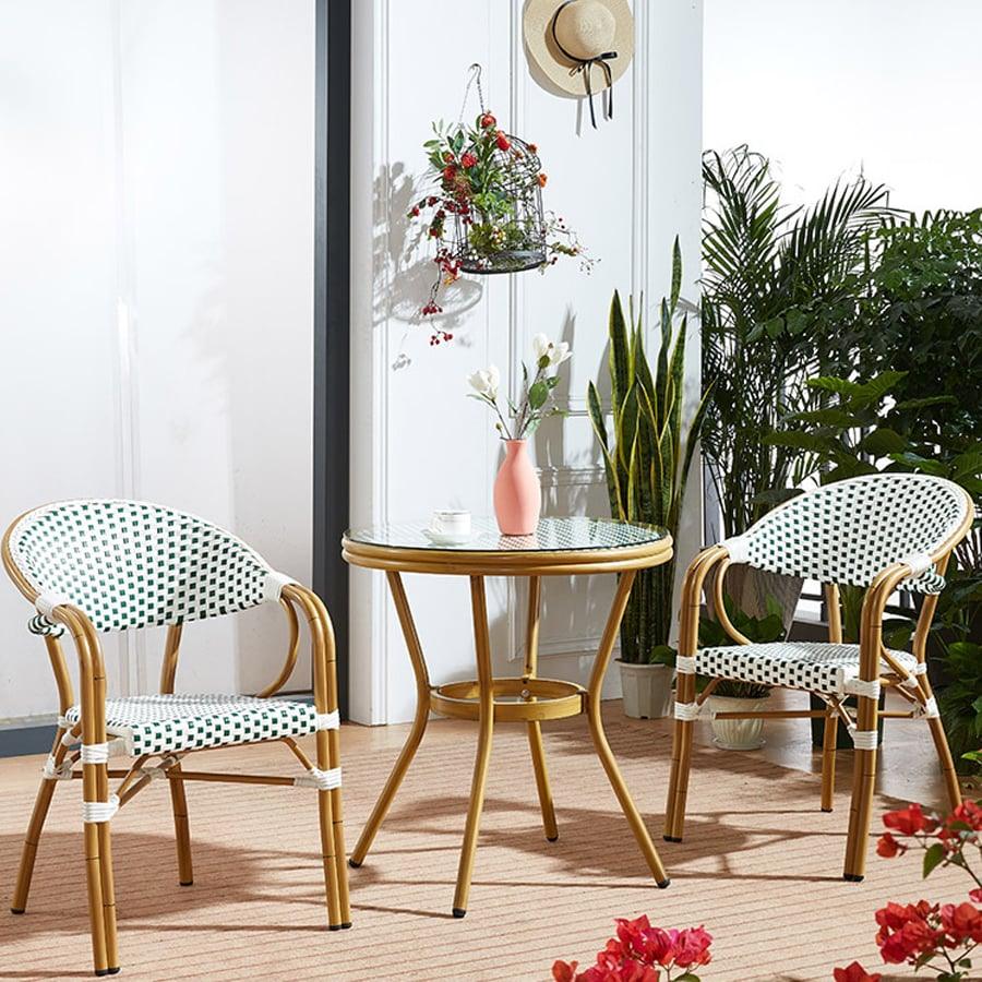 Bàn ghế nhựa giả mây MT2A223