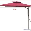 Dù hồ bơi lệch tâm vuông DK 2.5m