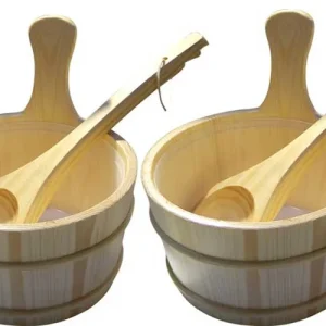 Xô gáo gỗ có dây phòng xông hơi