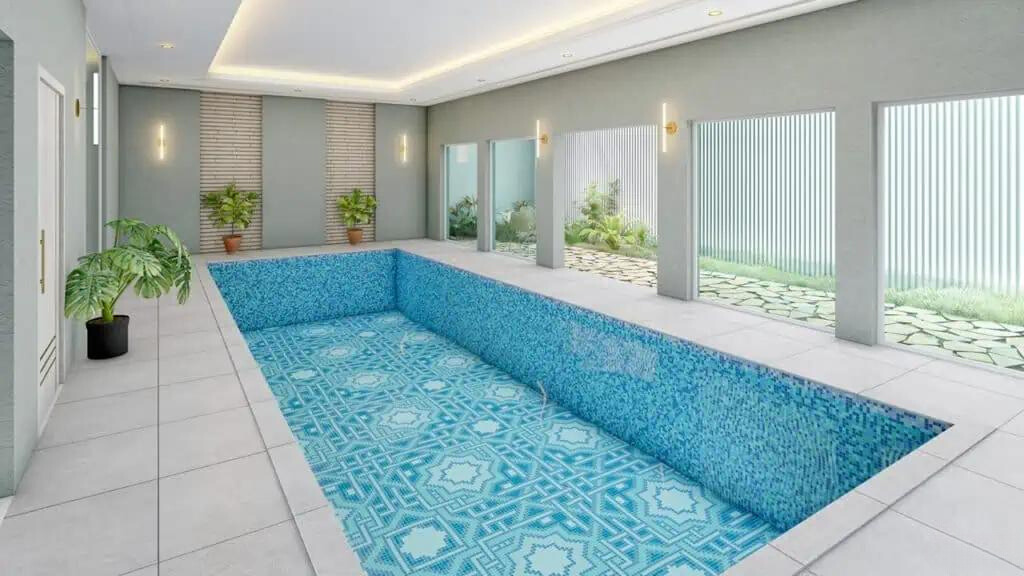 tranh khảm hồ bơi